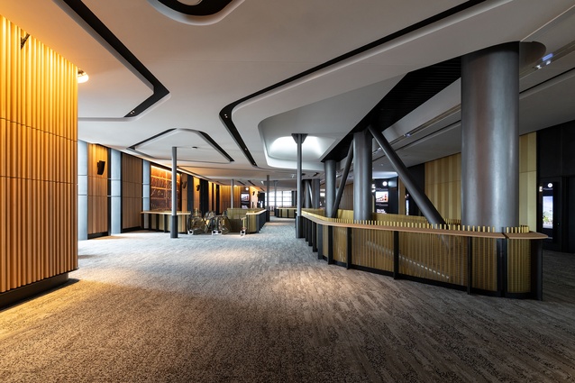 Shortlisted - Interior Architecture: Te Tumu - New Zealand International Convention Centre (NZICC) by Warren and Mahoney, Moller Architects and Wood Bagot in association.