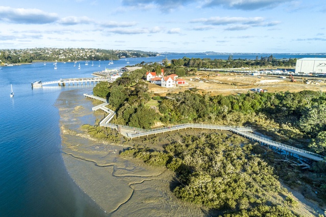 The coastal walkway at Auckland's Hobsonville Point.