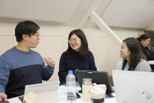 Jacky Lu, Otago Polytech and Donnaleen Mae Sanchez, with mentor Ke Jiang, from University of Canterbury.