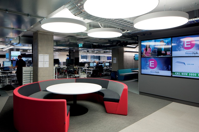 Meeting spaces within the open plan office mean staff are never far off the information and news flow.