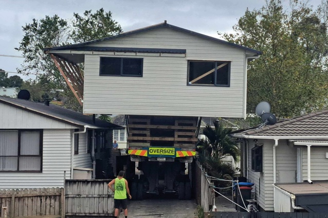 Movers can lift houses over potential obstacles.