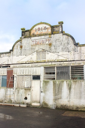 During his thesis year, Finn spent time travelling the North Island taking photos of old Co-Operative Dairy Company buildings. Seen here: Triumph (Ngaere) Dairy Factory (former) built 1914 in Taranaki. An Historic Place Category 2 listed building.