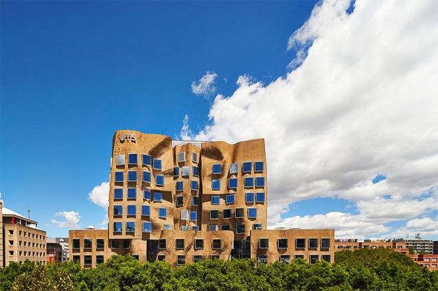 The Dr Chau Chak Wing Building at the University of Technology (UTS) in Sydney, designed by Gehry in collaboration with local architecture firm Daryl Jackson Robin Dyke.