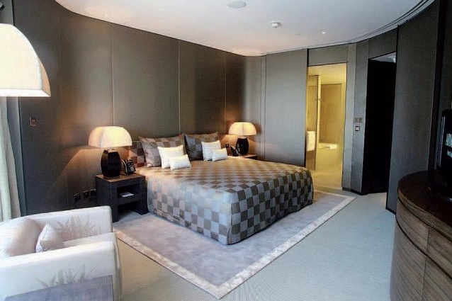 Armani Hotel Dubai’s rooms designed to be neutral and relaxing. 