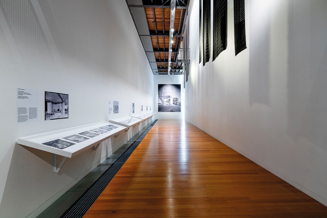 Installation views of <em>The buildings notice me</em> and <em>Duncan Winder: architectural photographs</em>, Te Pātaka Toi Adam Art Gallery, Te Herenga Waka Victoria University of Wellington, 2024.