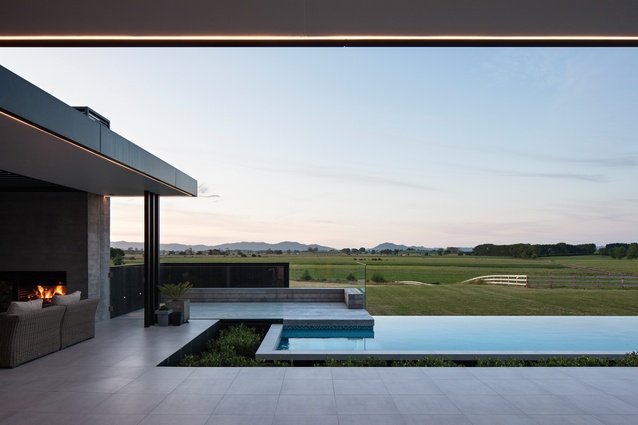 Gordonton Residence: The views from this home span plains to the distant hills.