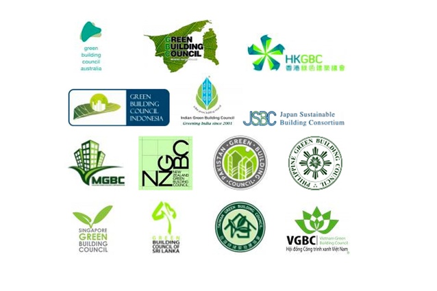 Member groups of the Asia Pacific Green Building Council.