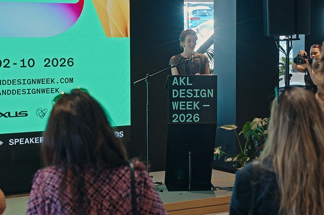 Jen Jones addresses guests of the launch. 