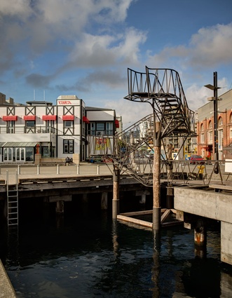 Taranaki Wharf jump platform. 