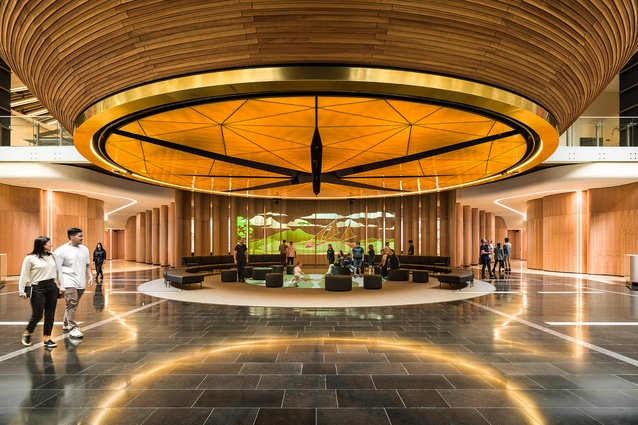 Winner of the Inside: Public Buildings category, Te Ao Marama South Atrium by fjmt Studio Jasmax and designTRIBE.