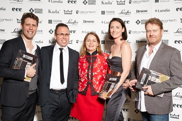 From left to right: Harry Rowntree (Unispace), Federico Monsalve (editor, Interior), Jo Monaghan (Create Consulting), Lauren Hare (Hare Interiors) and Ben Hayes (RTA Studio). 