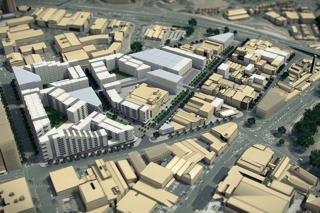 Masterplan for City Depot site, Auckland, proposed by Natasha Lazavrevich (Urban Design Studio).