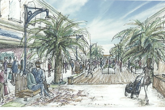 New Brighton Mall. A sketch of an intensified New Brighton Mall.