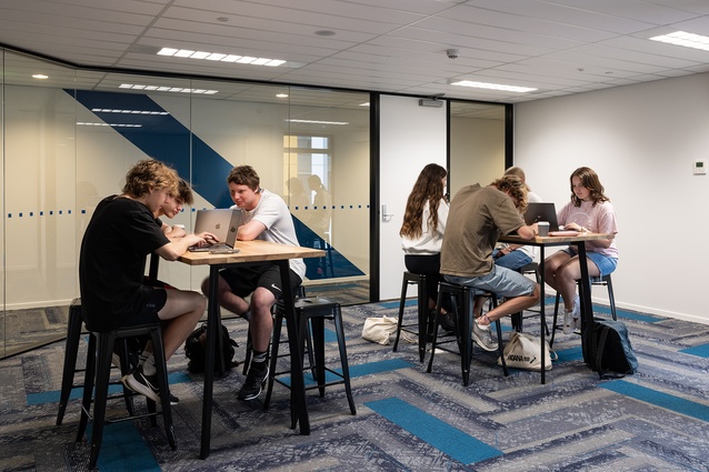 The student village promotes study with dedicated computer rooms and acoustic soundproofing.