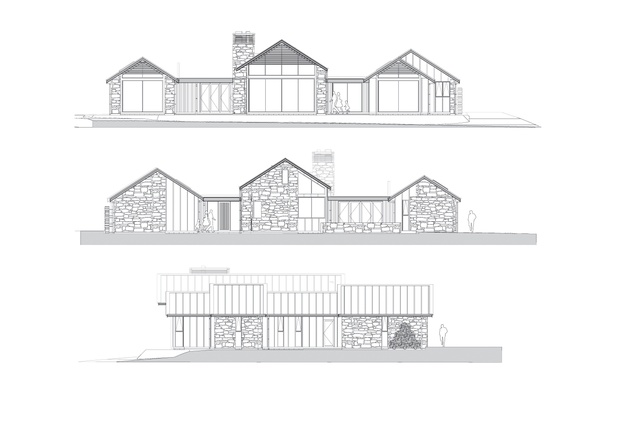 West and east elevations.