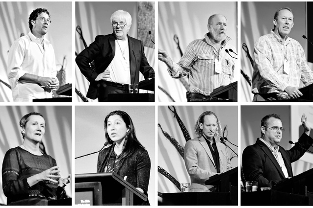 IFLA50 speakers, left to right, top to bottom: Malcolm Patterson; Alex Calder; AILA president Niall Simpson; Garth Falconer; Rachel de Lambert; Paula Villagra; Adrian McGregor; Paul Herzich.