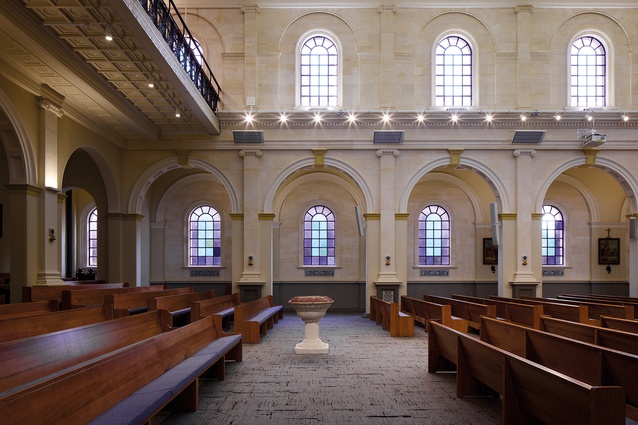 The view is of the interior of the same elevation.