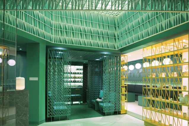 Nimman Spa, in the basement of a shopping mall in Shanghai, China, designed by Maos Design.