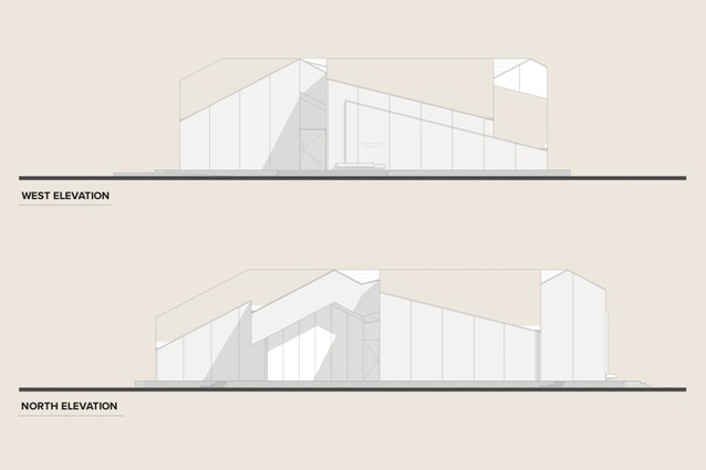 West and North elevations.