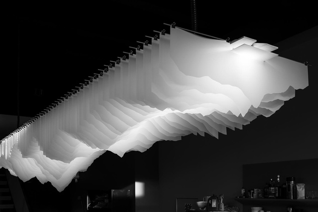Finalist: Craftsmanship – Undulatus Bespoke Hanging Lamp by Inside Design.