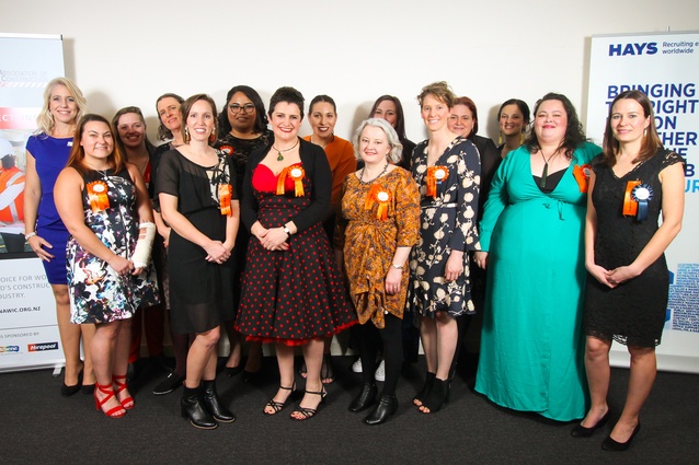 Winners, highly commended and special merit recipients from the Hays NAWIC Excellence Awards with National Association of Women in Construction president Jenny Parker (far left).