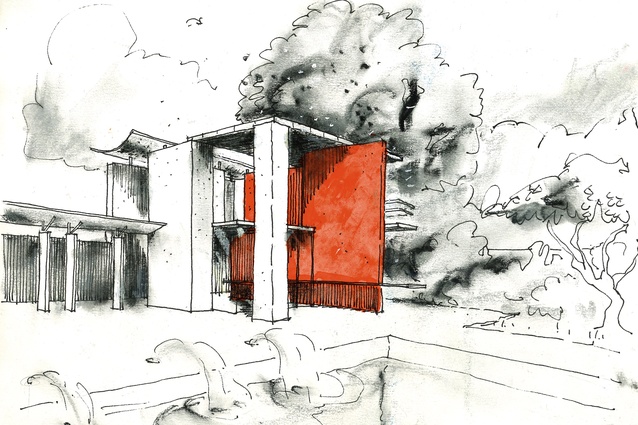 The pool house at the Congreve House – the house writ small.