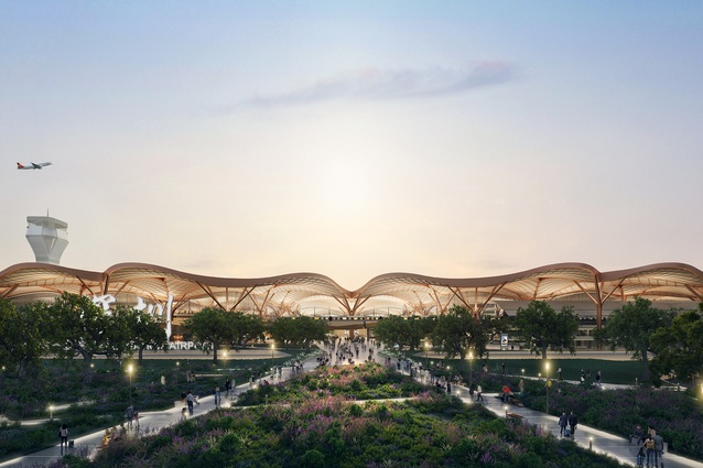 WAF 2023 winner of the Future Projects Infrastructure category: Shenzhen Airport East Integrated Transport Hub by Grimshaw in China.