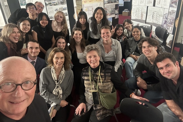 The Architecture Masters students with their design critiquers/reviewers.