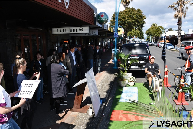 Lysaght Consultants' World [PARK]ink Day installation in Tauranga.