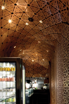 <em>Milse Dessert Restaurant</em> by Nat Cheshire of Cheshire Architects won the Interior Innovation category at the 2014 NZ Wood Resene Timber Design Awards.
