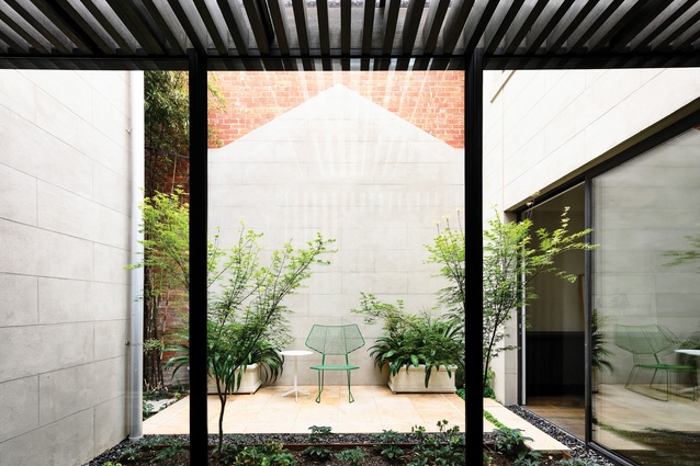 A central courtyard offers a pocket of retreat and lets light into the house.