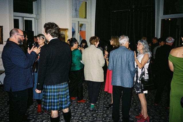 Guests enjoying drinks before the dinner and awards ceremony.