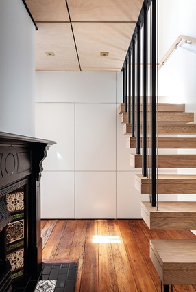 Original elements have been retained to preserve the period character of the existing house.