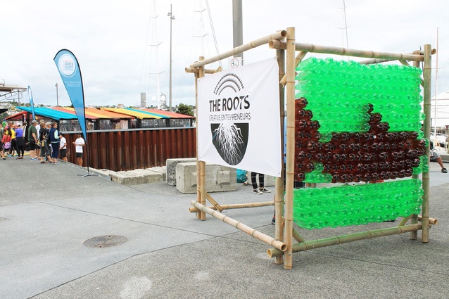 While working with The Roots, John worked on an interactive installation at Silo Park that featured 1000 plastic bottles and a bamboo and fishing line grid.