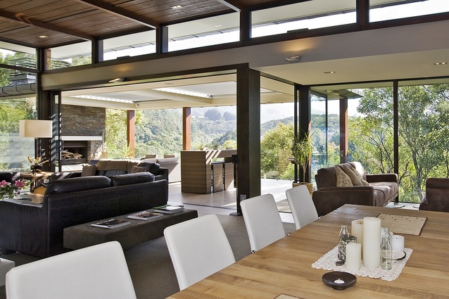 Ross Creek house, Dunedin. Built in 2010. A mix of indoor and covered outdoor living areas provide ample year-round entertaining space.