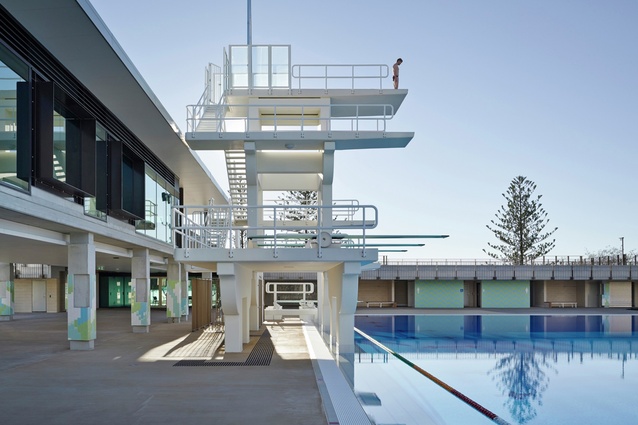 Exteriors category: photo by Christopher Frederick Jones. Project: Gold Coast Aquatic Centre. Architect: Cox Rayner Architects. Taken in Gold Coast, Queensland.