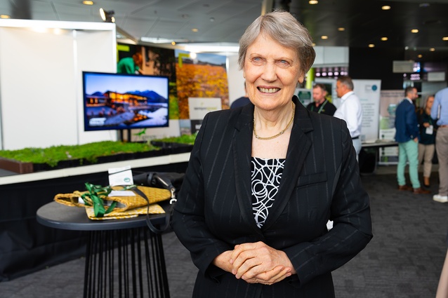 Helen Clark moderator of Q and A panel