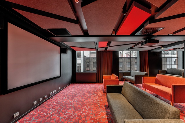 A communal theatre has couches but not beanbags, which experience has shown will ‘walk’.