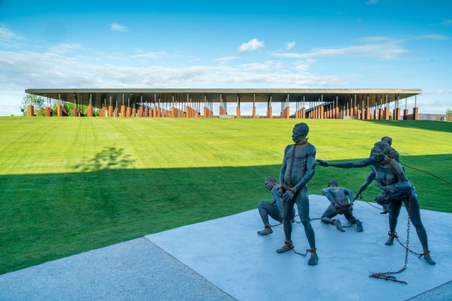 The National Memorial for Peace and Justice in Montgomery, Alabama, designed by MASS Design Group, is used as an example of a counter-monument.