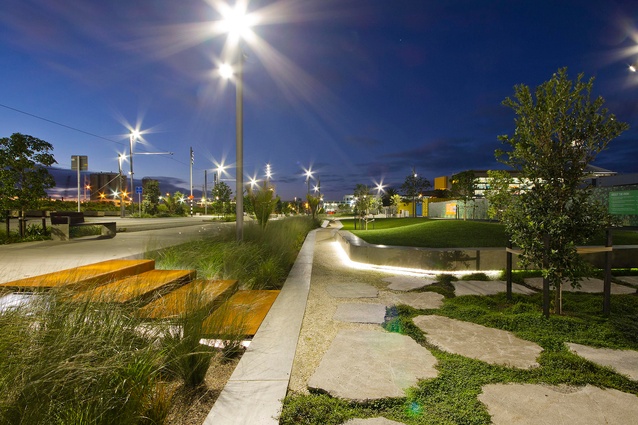 Pictured, Daldy Street Linear Park by LandLab and 2023 finalist for the Chrystall Excellence Award Sue Evans.