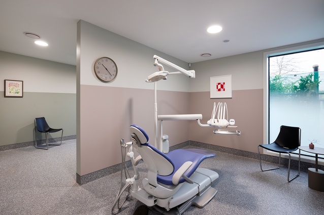 The more-clinical spaces are designed to be calming.