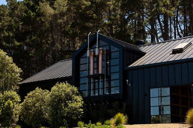 Waiheke Whiskey Distillery & Brewery’s external copper still arms assist in the cooling process.