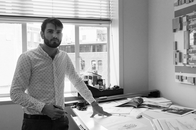 Architectural graduates Zachary Blue in the Dunedin offices of McAuliffe. 