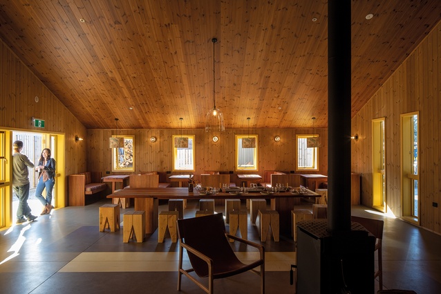 The ‘Communal Barn’ offers big-table sociability and more-discrete banquette seating.