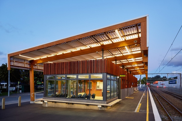Finalist in the Resene NZ Wood Timber Design Awards 2017: Upper Hutt Station by Studio Design + Architecture Ltd / Aurecon.