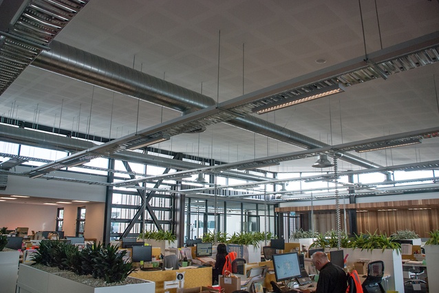 Interior of the Ceres Organics building. A building management system (BMS) monitors lighting, CO2 levels and water and energy usage.