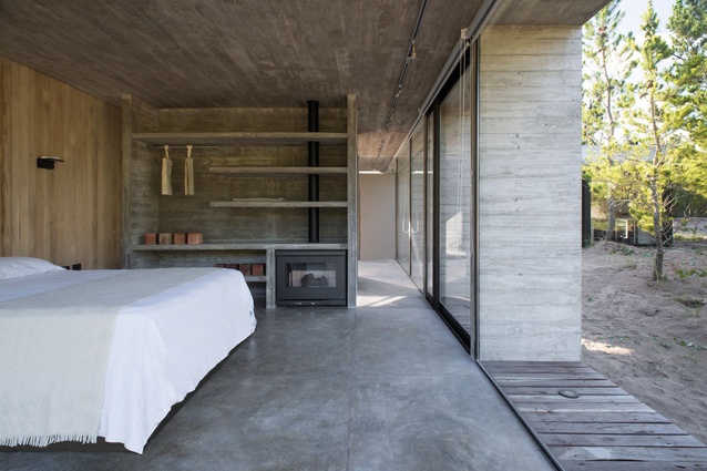 Concrete flooring: Ecuestra House in Buenos Aires, designed by Luciano Kruk, is constructed in concrete.
