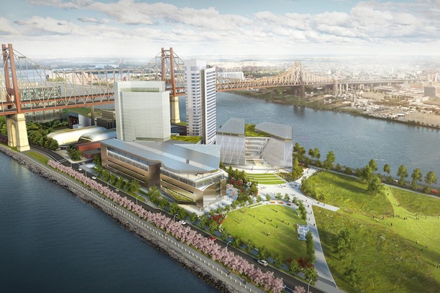 Cornell Tech on New York's Roosevelt Island. This 26-storey high-rise will be the world's tallest and largest Passive House building when completed.