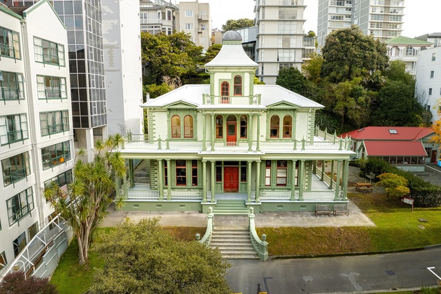 Antrim House upgrade, Heritage New Zealand Pouhere Taonga  winner of the Resene Total Colour Heritage Award.