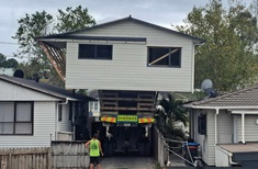 After the rain: heavy haulage